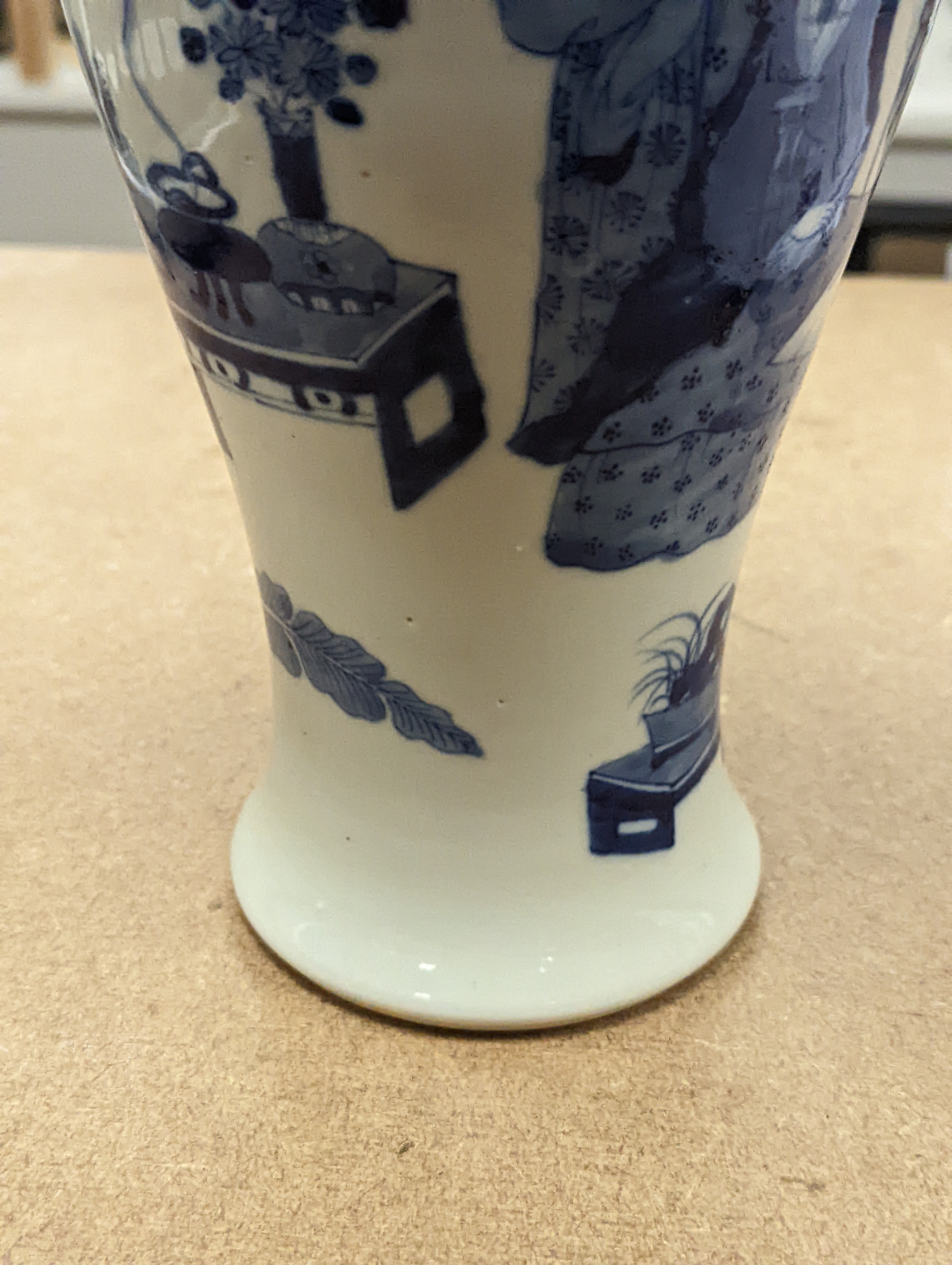 A Chinese underglaze blue baluster vase, 30 cms high.